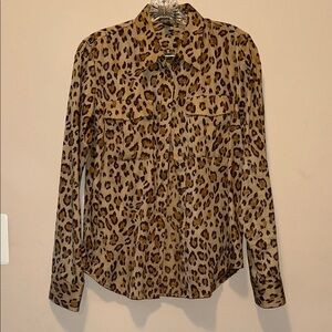 Lauren Ralph Lauren Leopard Print Long Sleeve Shirt